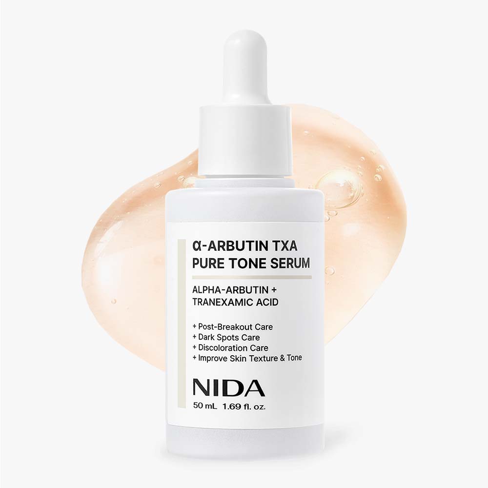 NIDA Alpha-Arbutin TXA Pure Tone Brightening Serum featuring Niacinamide