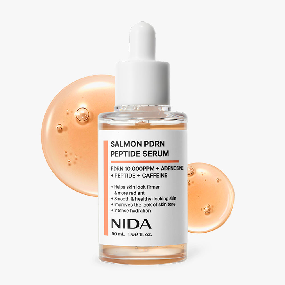 NIDA Salmon PDRN Peptide Serum featuring 10,000PPM PDRN and 6-Peptide Complex