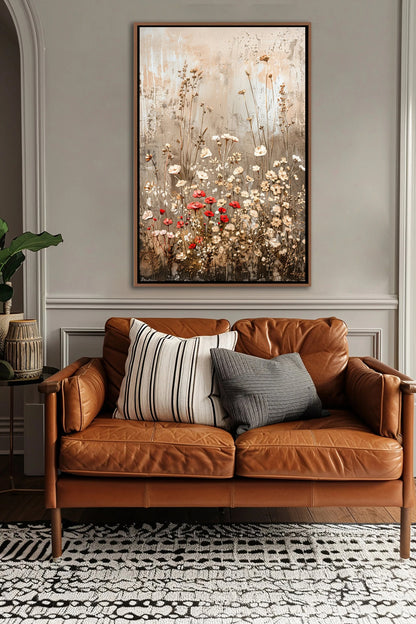 Abstract Wildflowers Field Wall Art