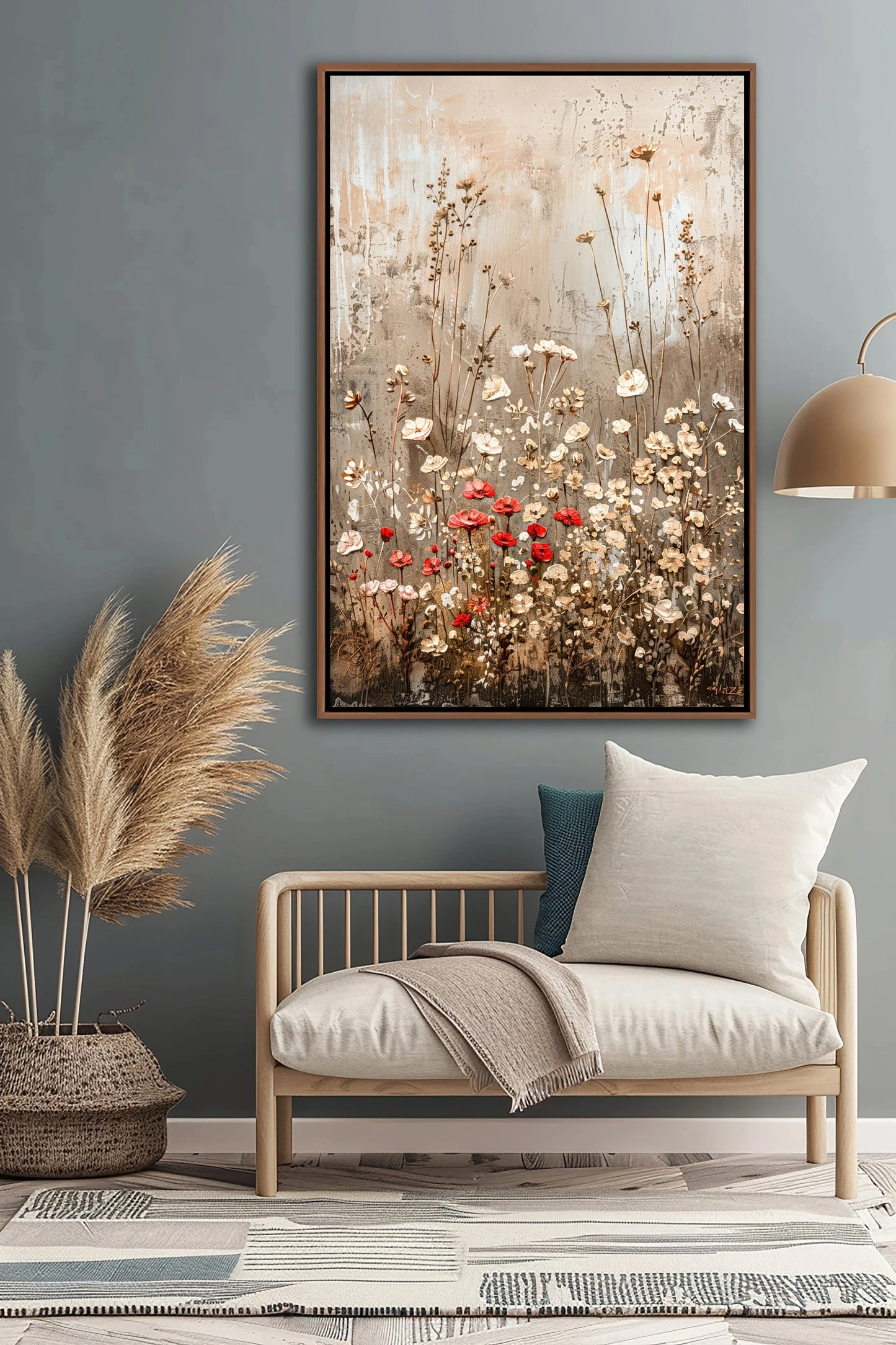 Abstract Wildflowers Field Wall Art